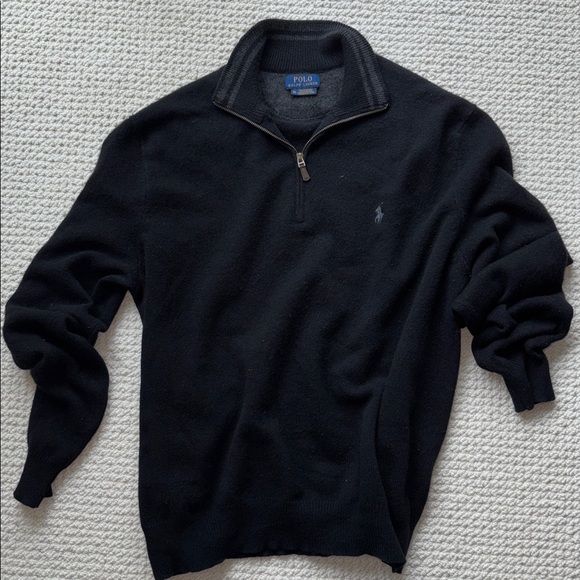 Polo Ralph Lauren Merino Wool Quarter Zip Sweater - Picture 2 of 5